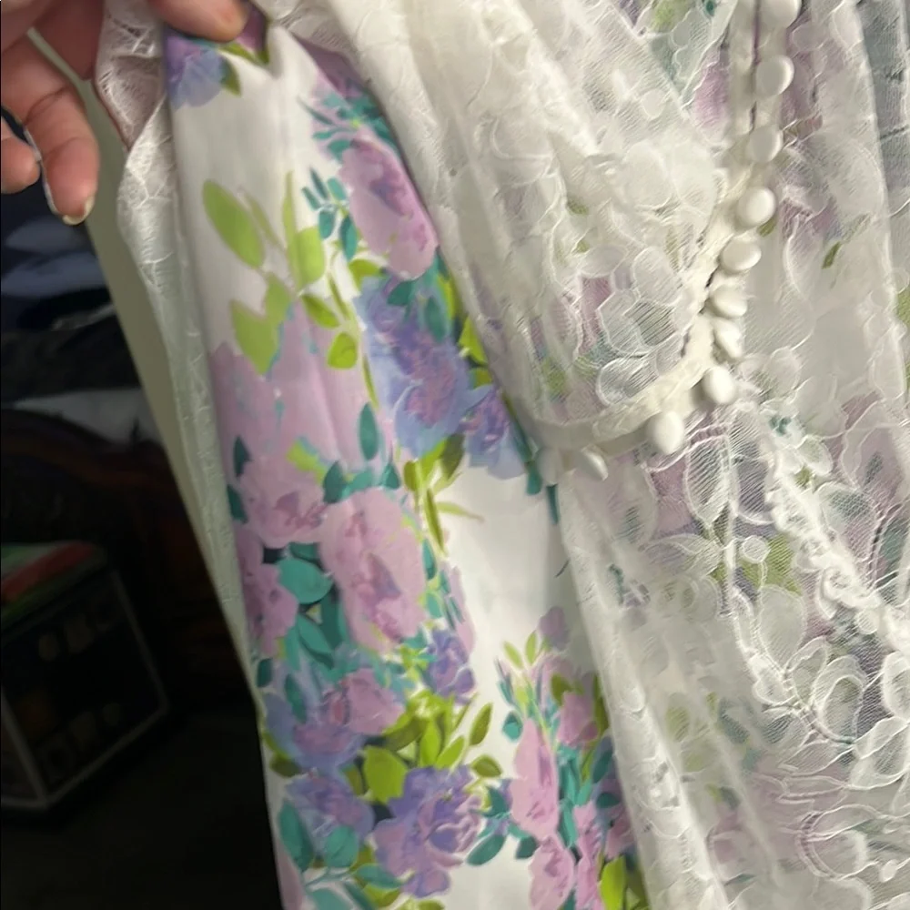 NWT Free People For Love & Lemons Lorette Lace Midi Dress - Picture 11 of 11